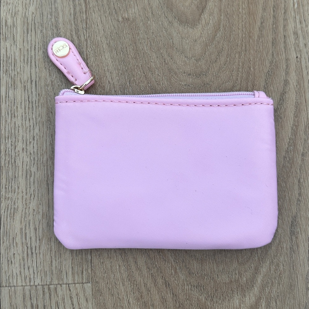 Stoney Clover Lane zippered‎ card case in flamingo pink